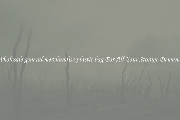Wholesale general merchandise plastic bag For All Your Storage Demands