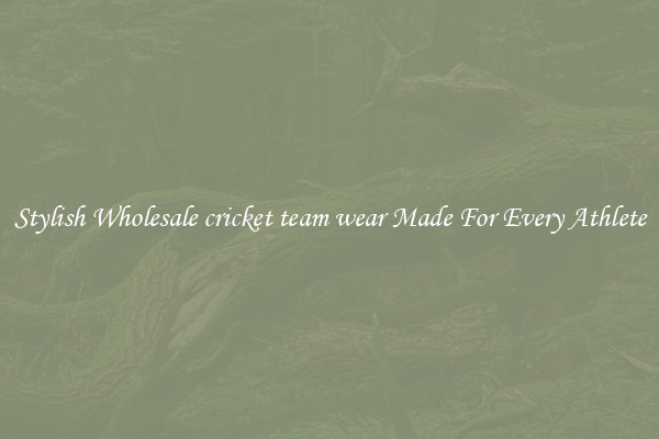 Stylish Wholesale cricket team wear Made For Every Athlete