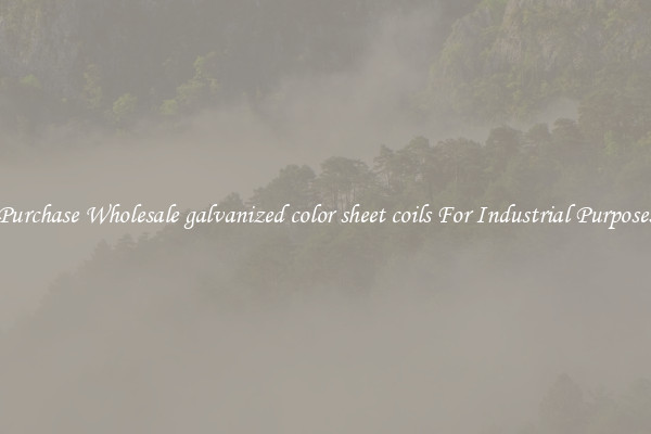 Purchase Wholesale galvanized color sheet coils For Industrial Purposes