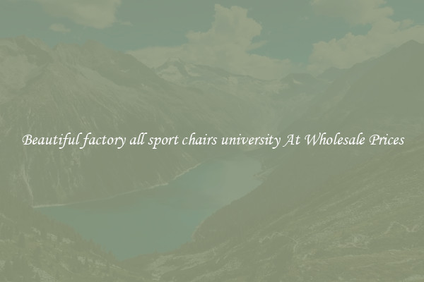 Beautiful factory all sport chairs university At Wholesale Prices
