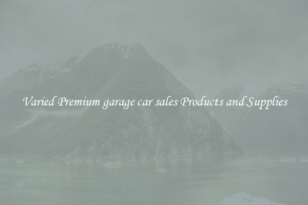 Varied Premium garage car sales Products and Supplies