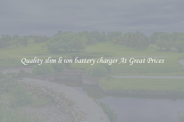 Quality slim li ion battery charger At Great Prices