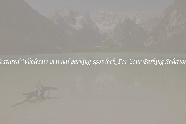 Featured Wholesale manual parking spot lock For Your Parking Solutions 