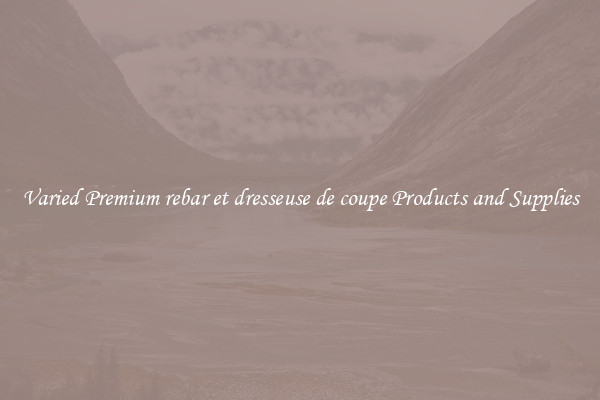 Varied Premium rebar et dresseuse de coupe Products and Supplies